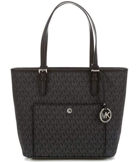 michael kors black jet set tote|Michael Kors large travel tote.